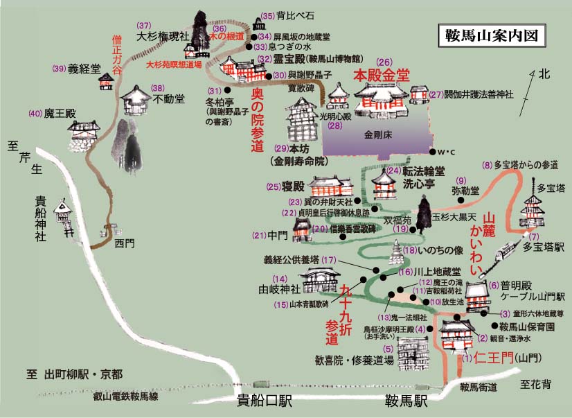 鞍馬寺境內地圖