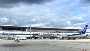 日本廣島機場停機坪風景，日本自由行行前準備與抵達日本實景
